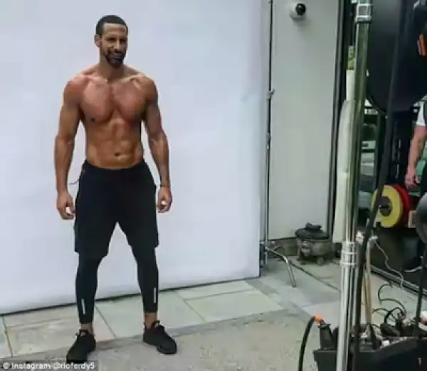 Footballer Rio Ferdinand Shows Off Six Packs As He Covers Men
